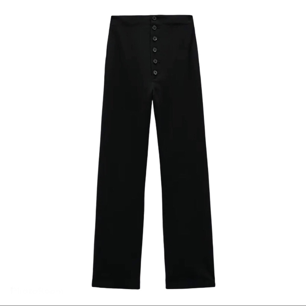 Zara women’s Buttoned Pants Black X-Large